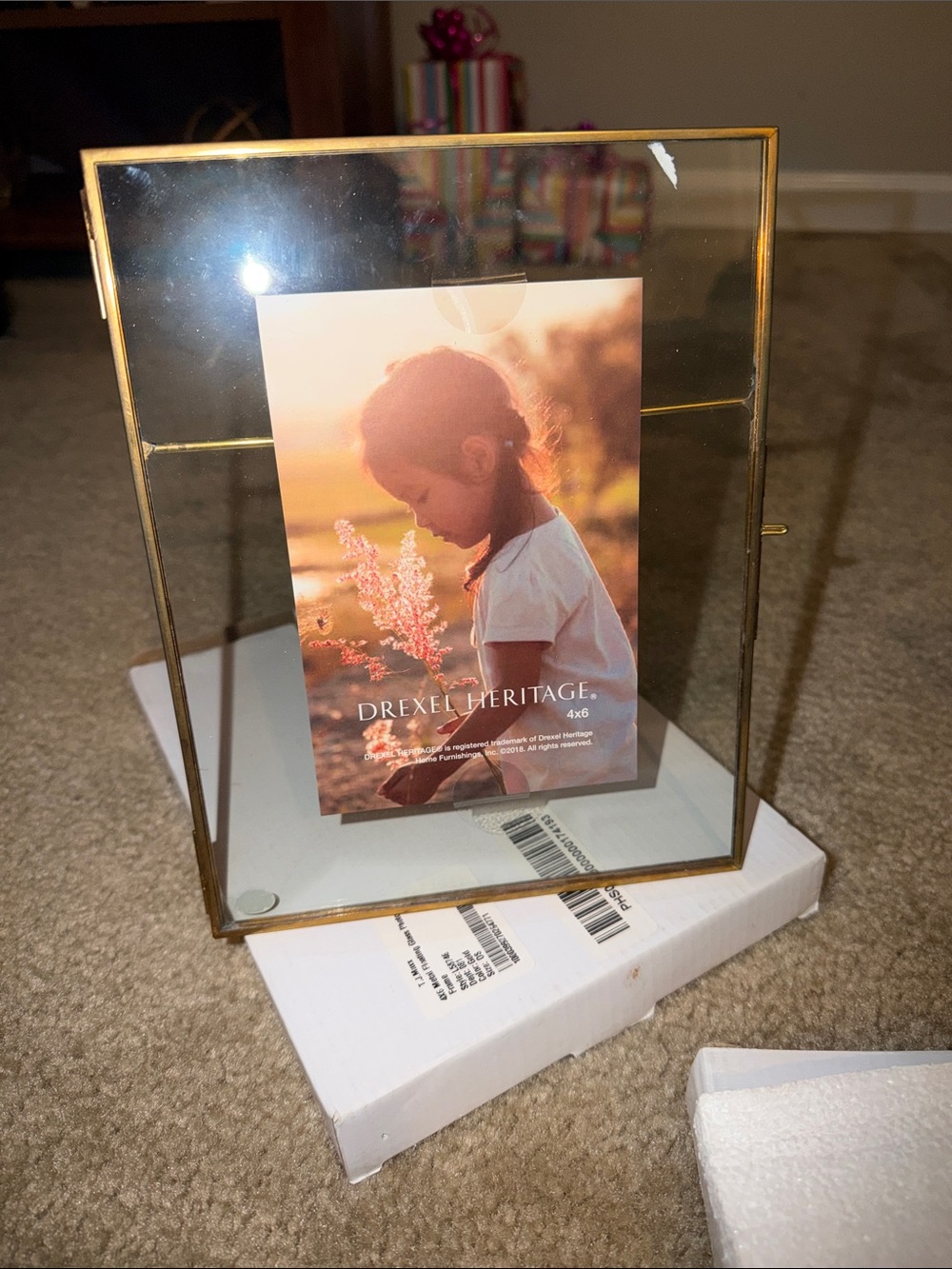 Heritage Gold Glass Picture Frame with Clear Panels